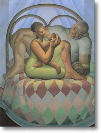 Mother and Child With Father - Lawrence Finney